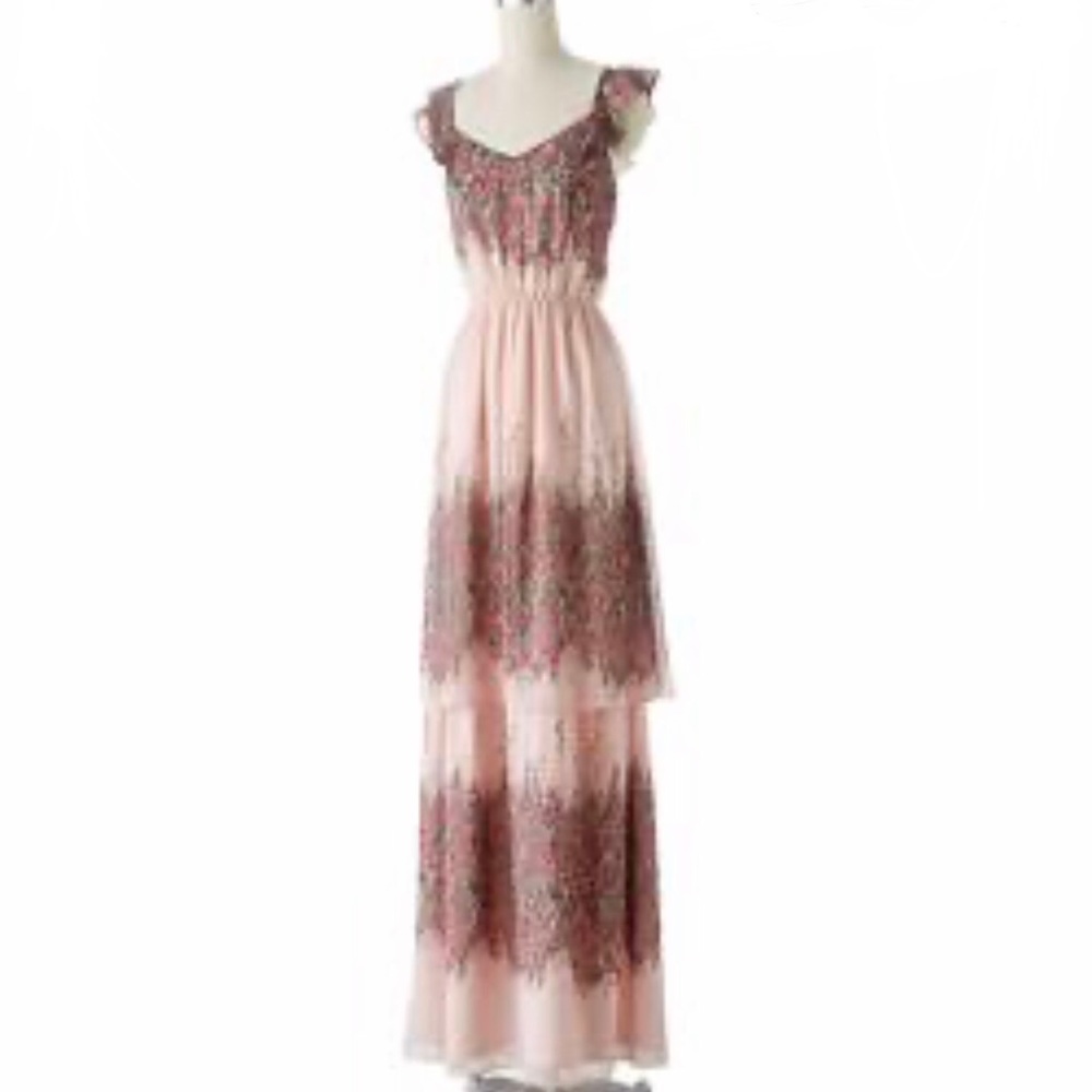 LC Lauren Conrad Floral Tiered Maxi Dress